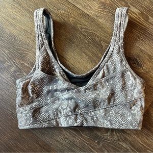 Varley Snakeskin Bra